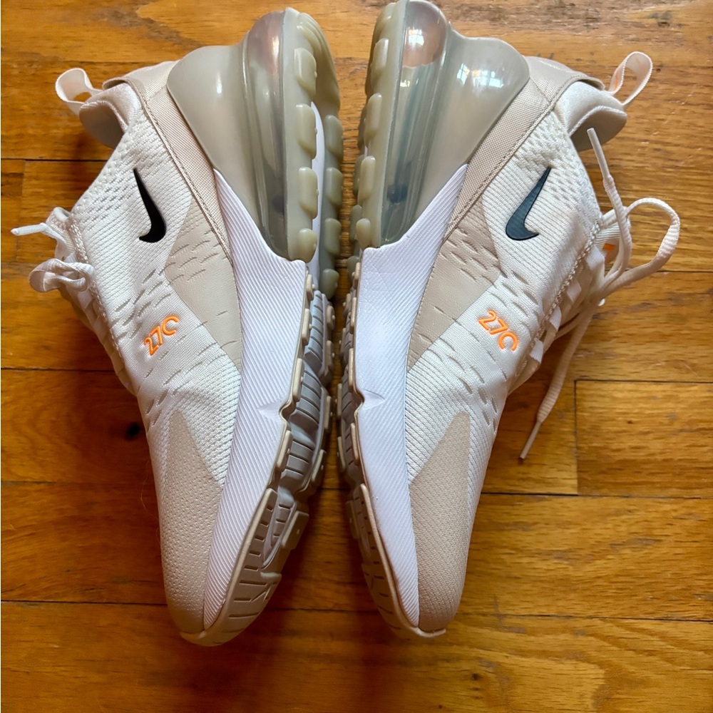 Nike Air Max 270 Cream and Orange Sneakers - Picture 2 of 7